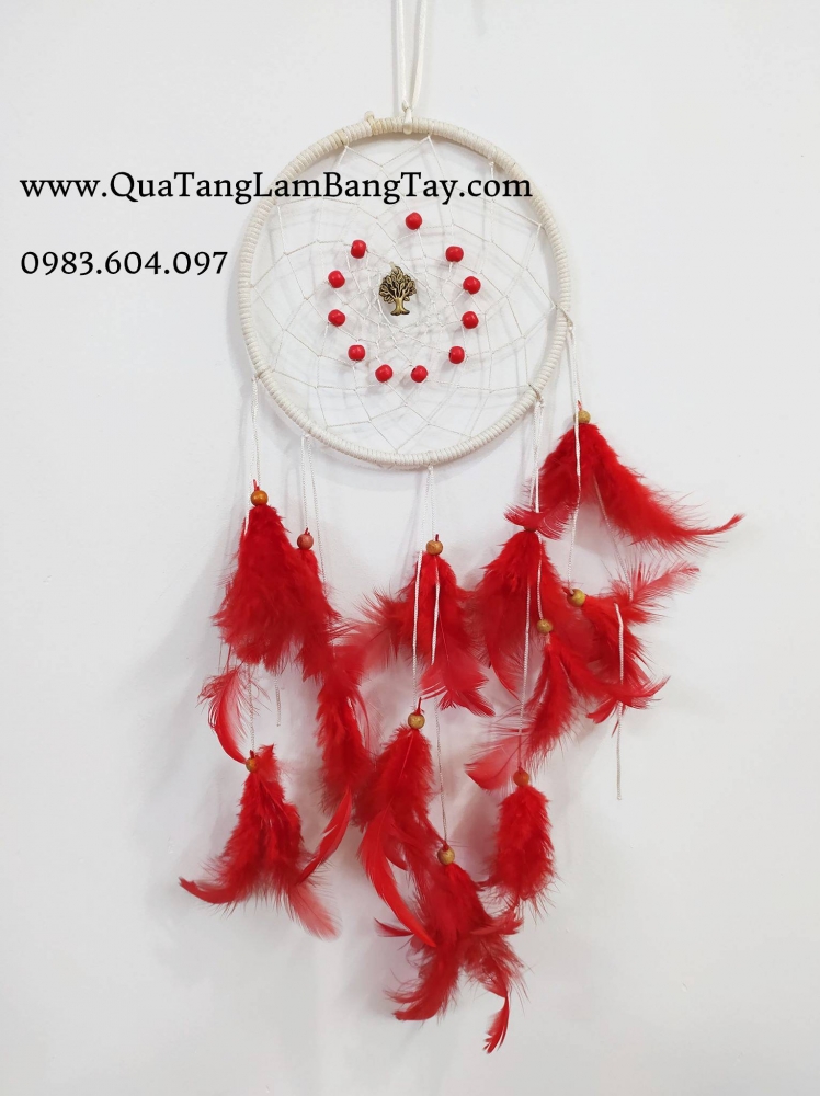 dreamcatcher đẹp trắng đỏ